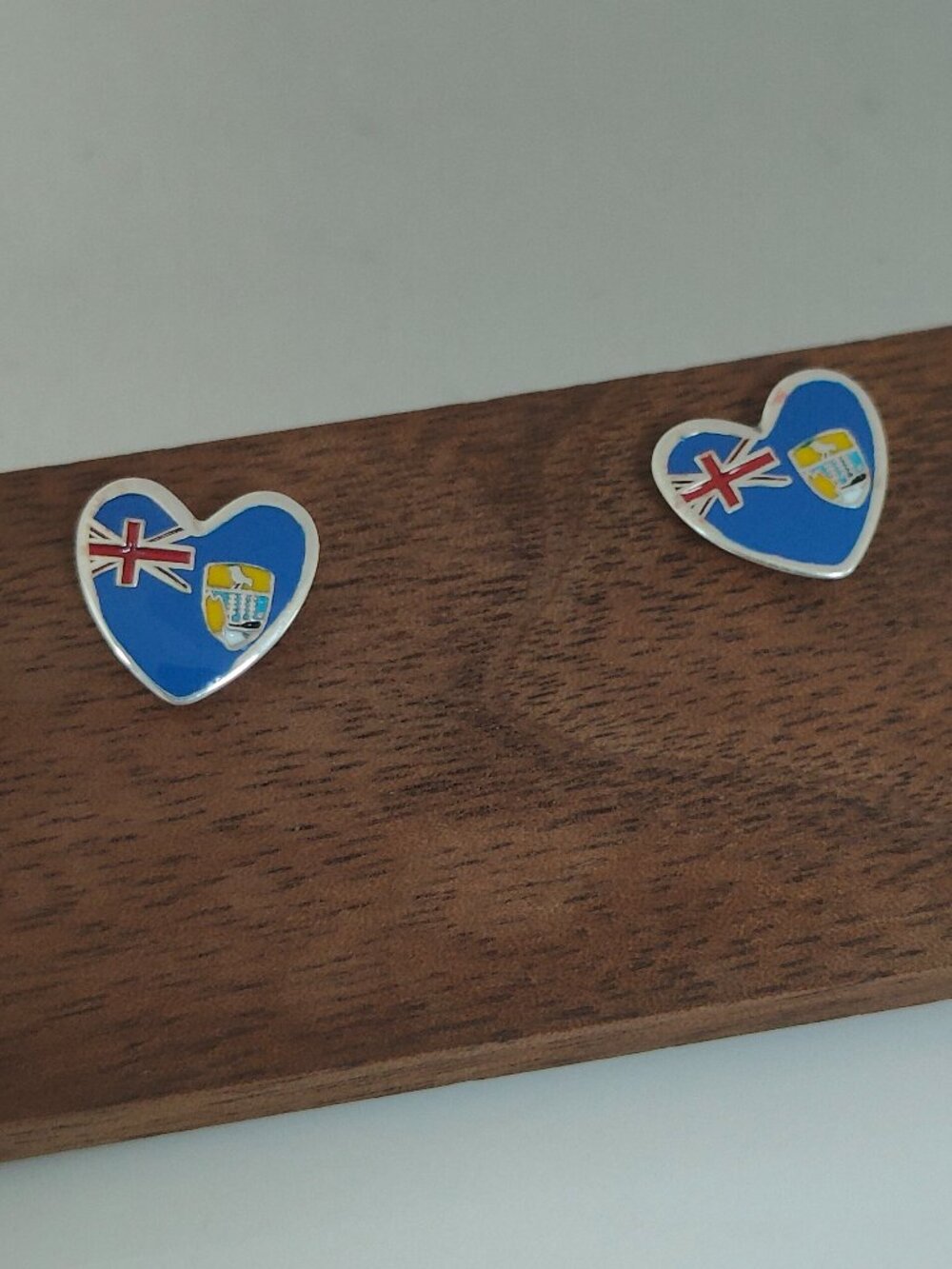 Saint Helena Flag Earring Stud Earrings Exclusive Designed S925 Silver